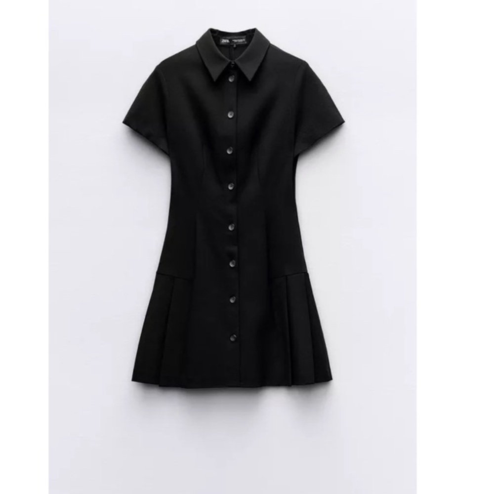 Elegant Black Button-Up Dress